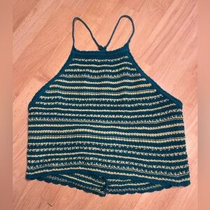 Garage Cropped Knit Halter Tank
